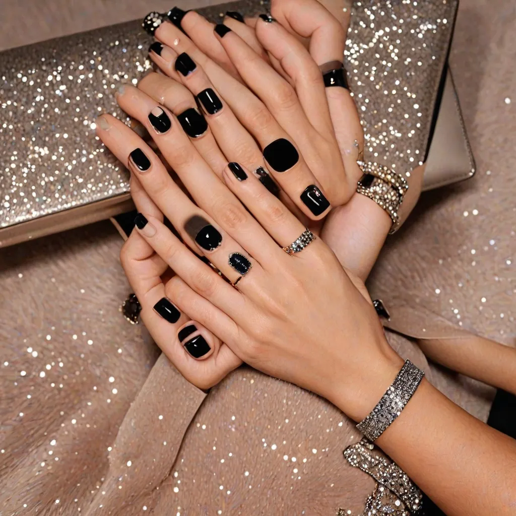 Jakie paznokcie wybrać do czarnej sukienki?