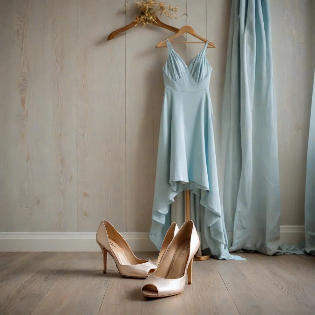 Jakie buty pasują do błękitnej sukienki?