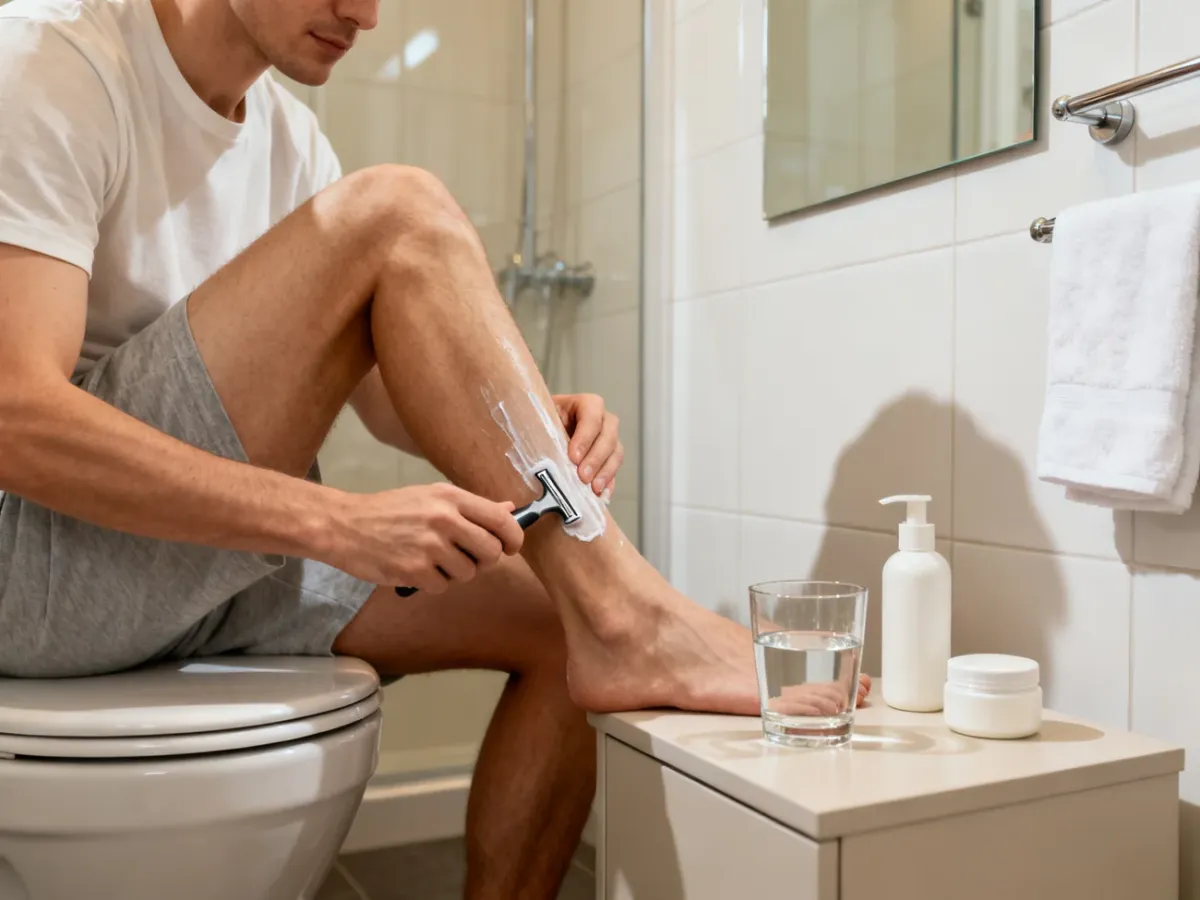 Przygotowanie nogi do depilacji laserowej przez golenie